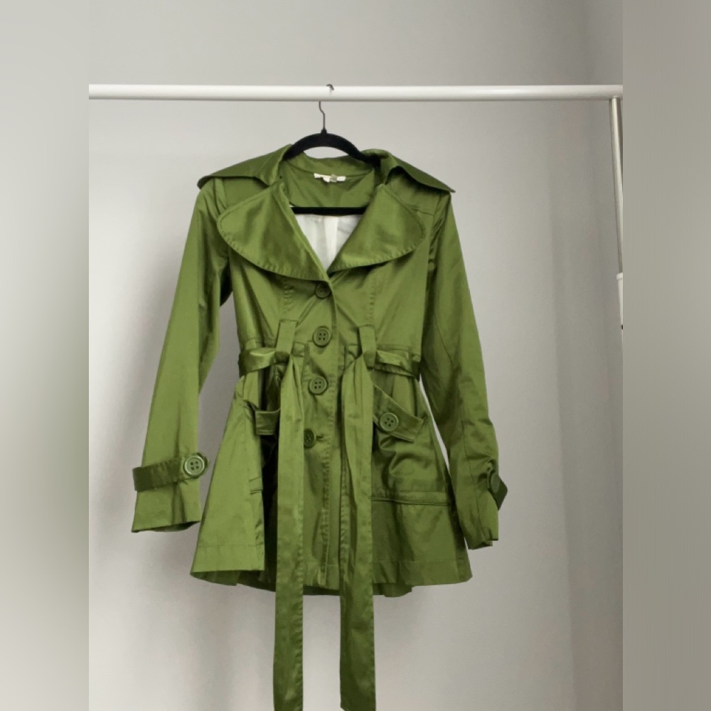 XOXO Trench Coat in Green
